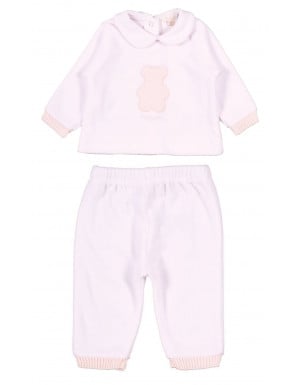Tutina 2 pezzi con Orsetto 6 Mesi - Rosa