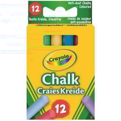 12 Gessi Colorati Antipolvere Crayola