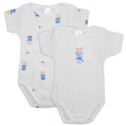 Set 2 Body Orsetto Azzurro - 9 Mesi