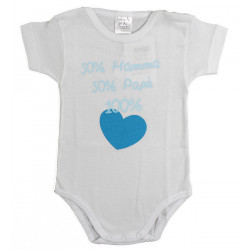 Body Neonato a Mezza Manica - 50% Mamma e 50% Papà