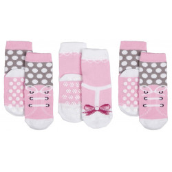 3 Paia Calzini Antisciolo - Scarpina Rosa