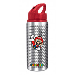 Borraccia Con Cannuccia Mario Bross Grey