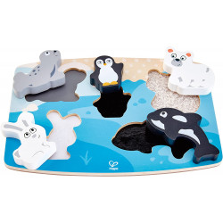 Hape - Puzzle Tattile Animali Polari